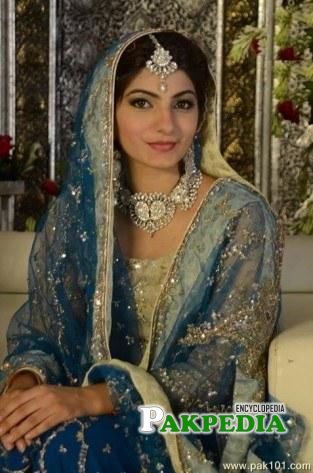 Mariam Ansari while shooting for a bridal sequence