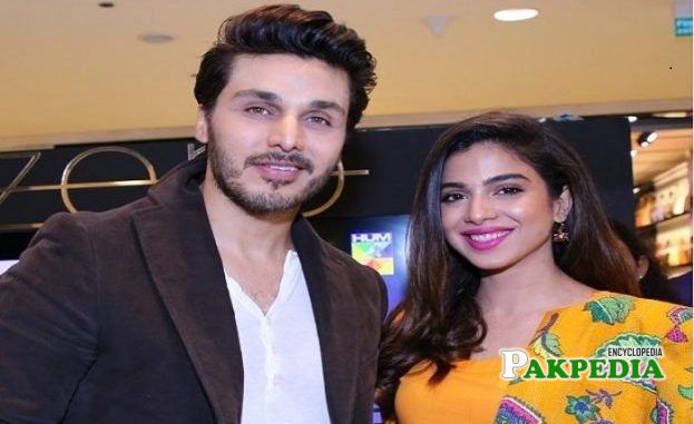 Sonya hussain with her costar Ahsan khan