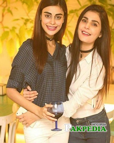 Sadia with Sadaf Kanwal at her birthday