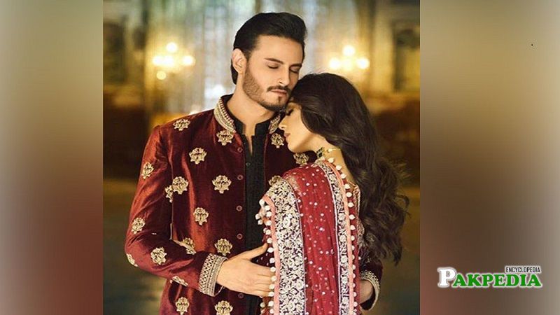 Osman Khalid and Maya Ali during a photoshoot