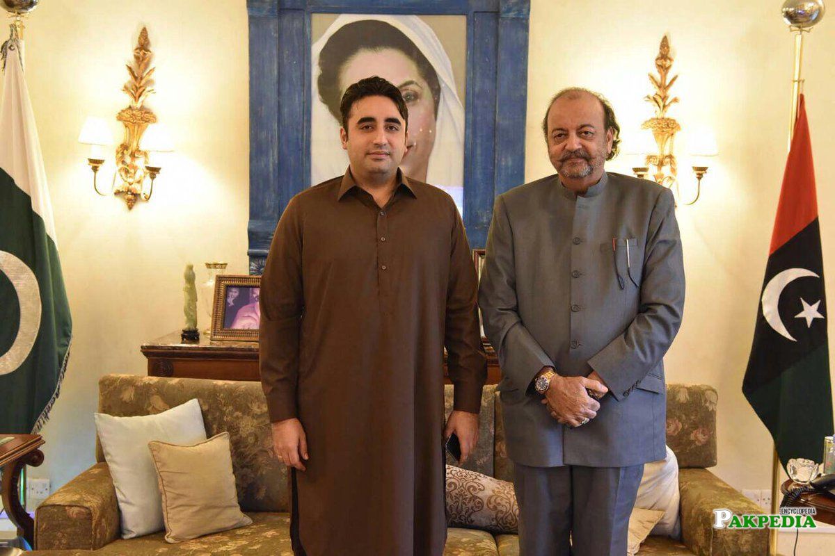 Speaker Sindh with Bilawal Bhutto at his residence