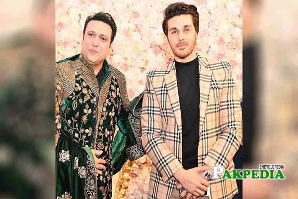 Ahsan with Indian actor Govinda