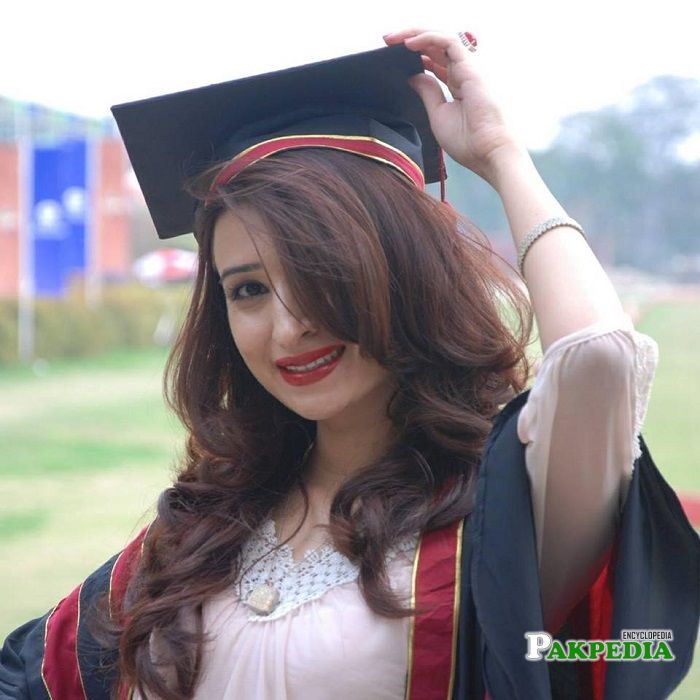 Bushra Anjum at her graduation day