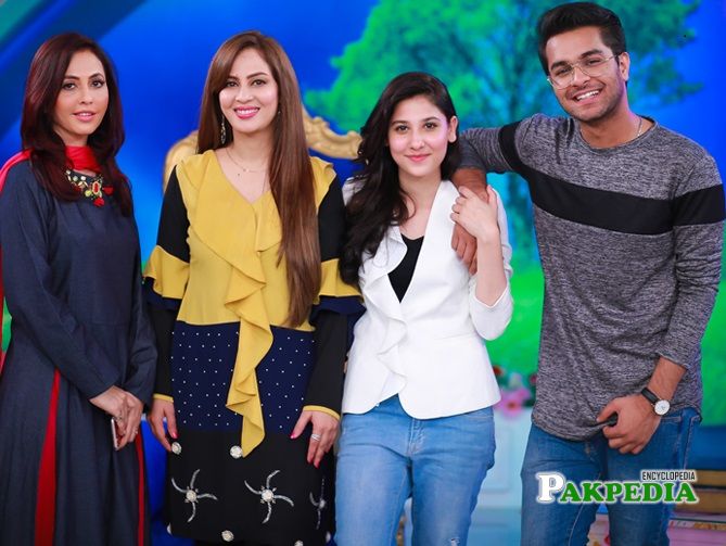 Hina with Asim Azhar in a morning show
