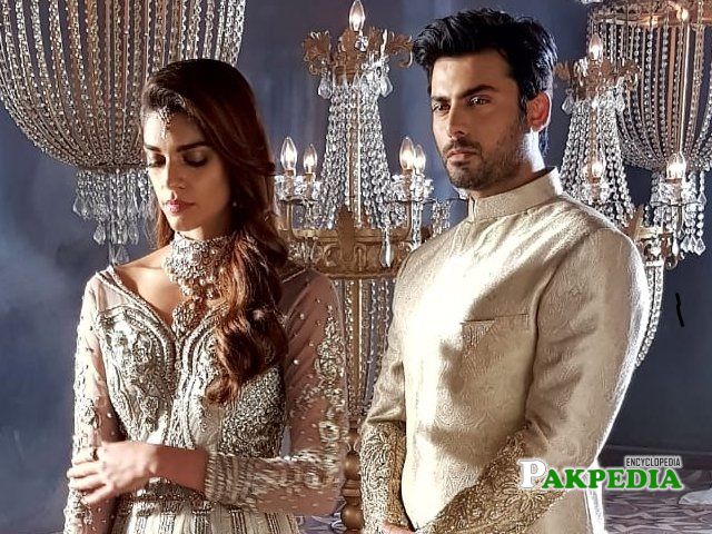 Sanam with Fawad Khan during shoot for a designer