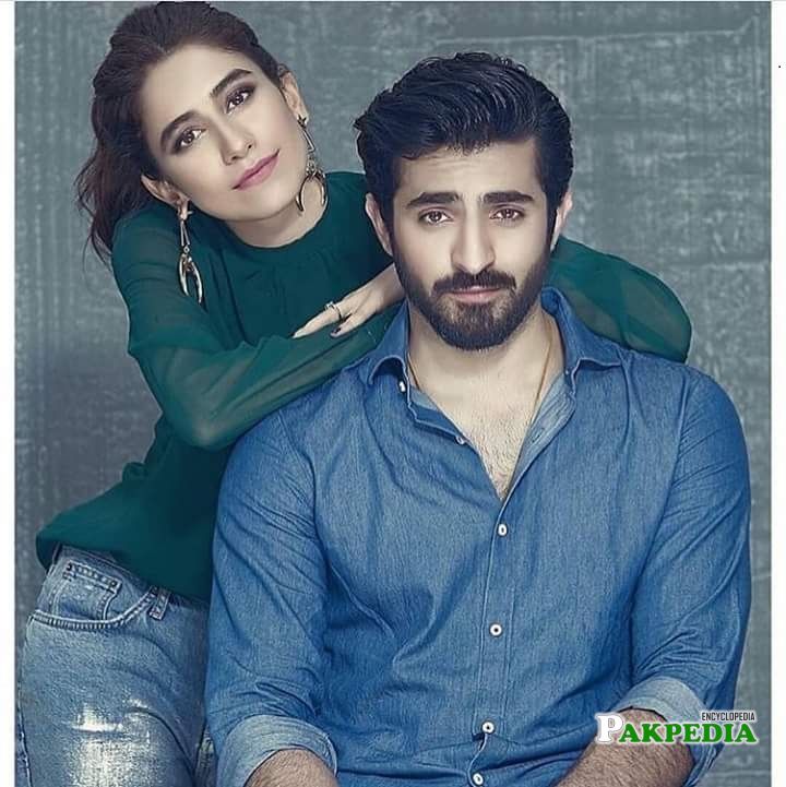 Syra with Shehryar Munawar during photoshoot