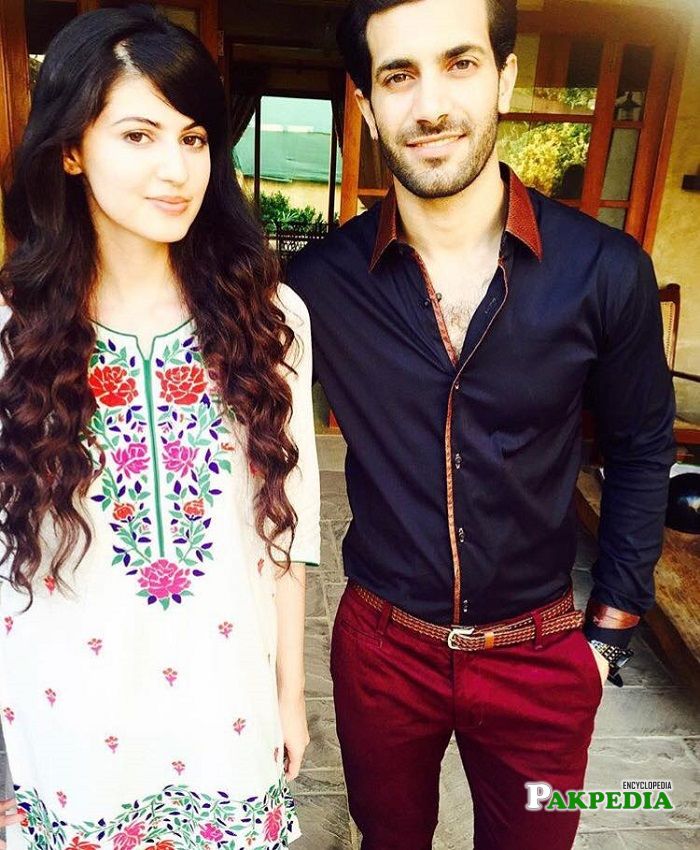 Shahzad with Anam Gohar on sets of 'Ye Ishq'