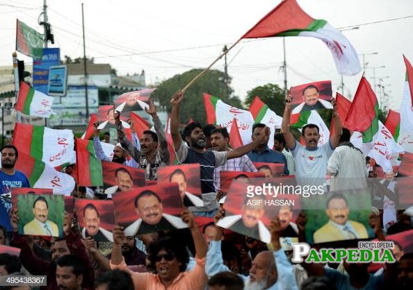 Protest of MQM people 