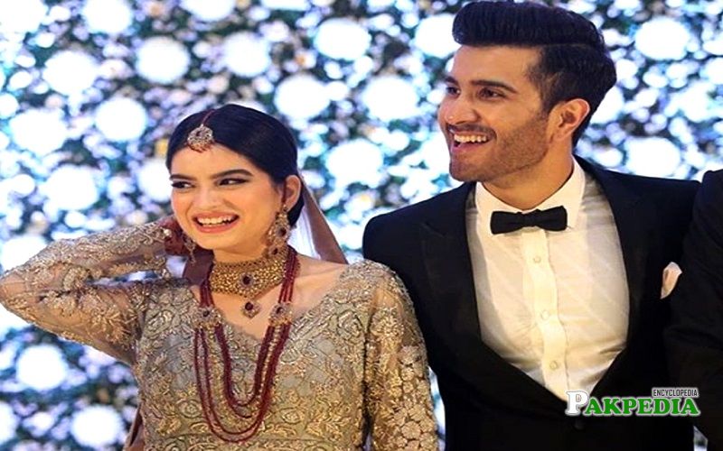 Feroze Khan with his wife Alizey Fatima