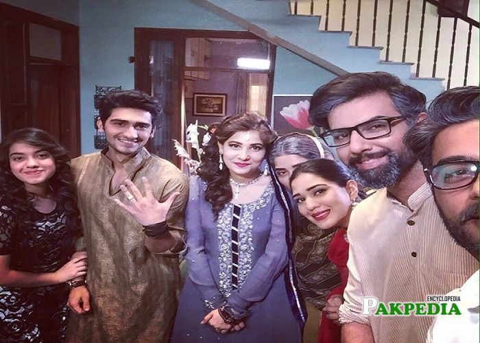 Ahmed with the cast of Abroo