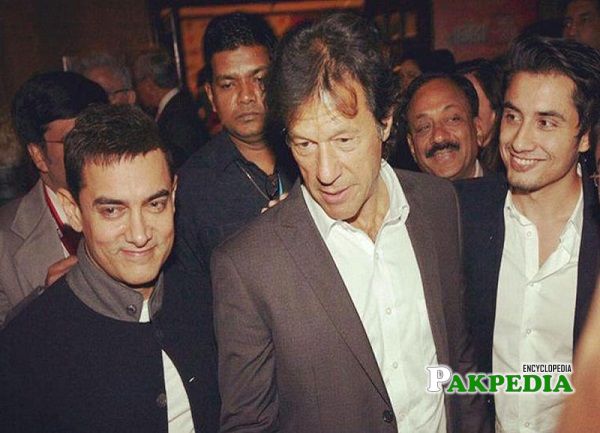 Ali Zafar with PM Imran Khan and actor Amir Khan