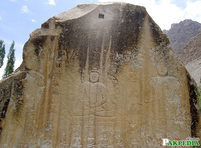 Manthal Buddha Rock in outskirts of Skardu city