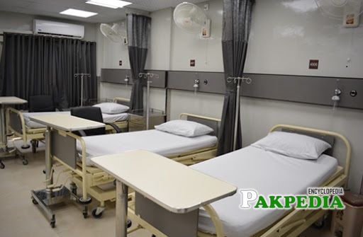 Liaquat National hospital comprises various rooms for patients