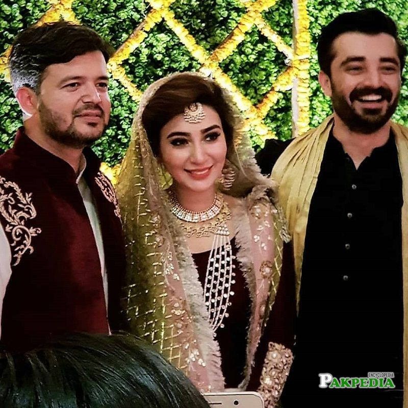 Hamza Ali at the wedding of Ayesha khan