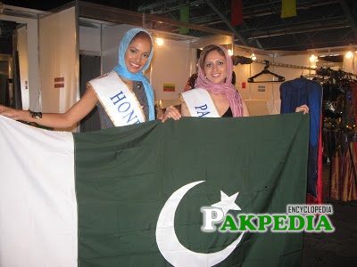 Mariyah representing Pakistan in different beauty pageants