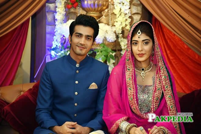 Sonia with Shehzad Sheikh on sets