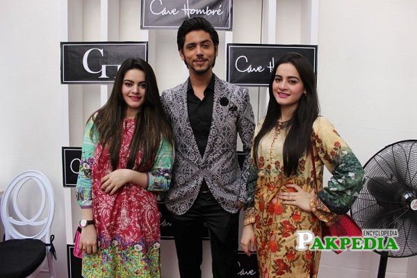 Ahmed with Aiman and Minal Khan
