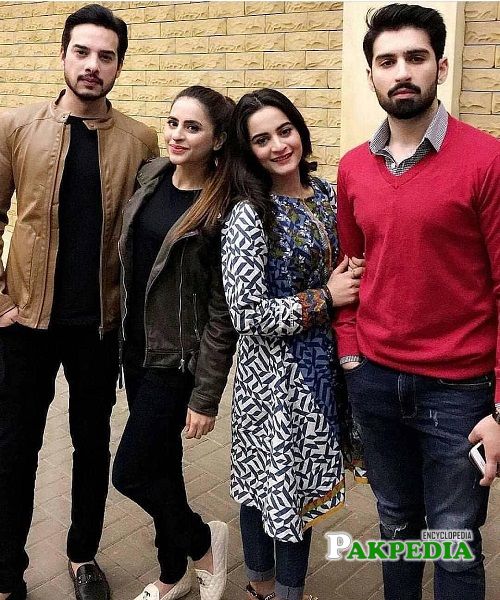 Fatima with Aiman Khan and Muneeb Butt