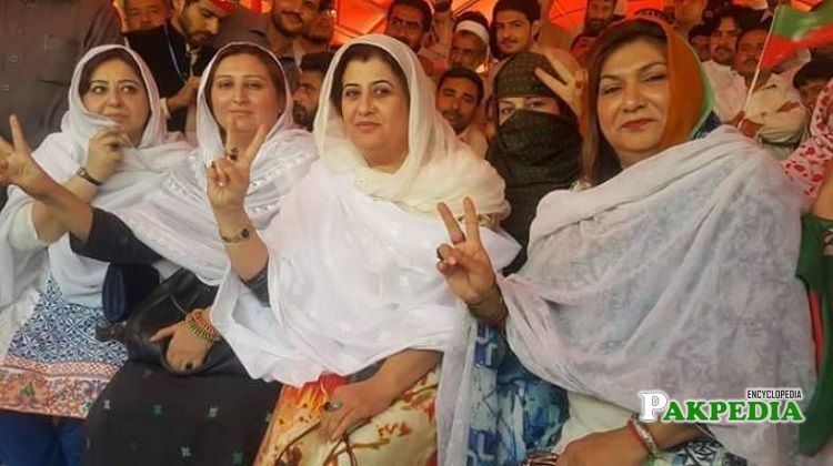 Aisha Naeem with other members of the party