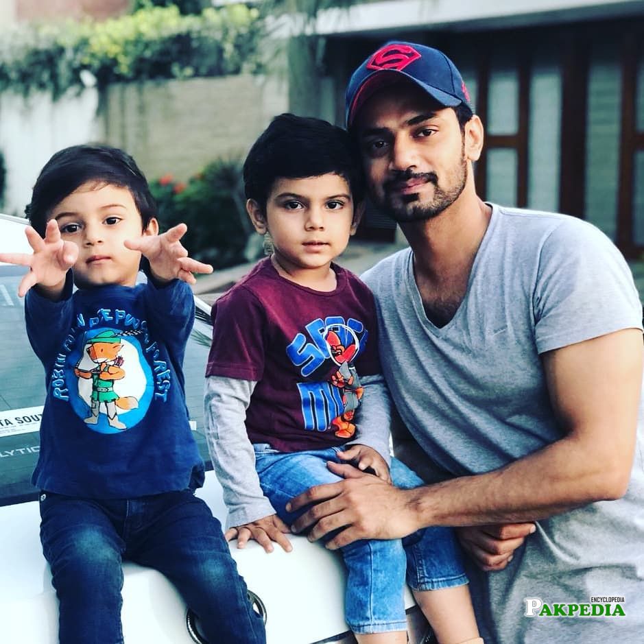 Zahid Ahmed with his adorable sons