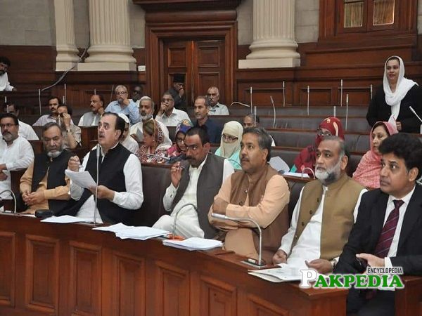 Faqeer Hussain Dogar in National Assembly with other members