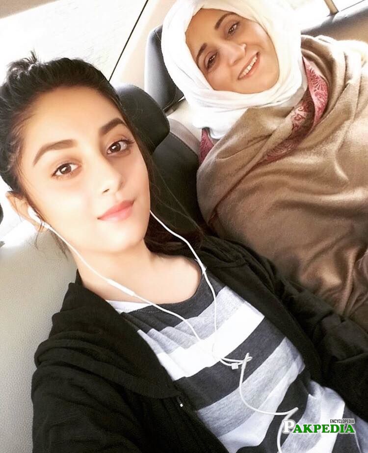 Alizey Shah with her mother