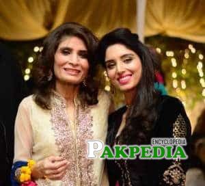 With her daughter Zainab Abbas