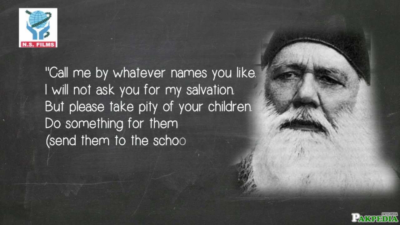 Golden saying Sir Syed Ahmad khan