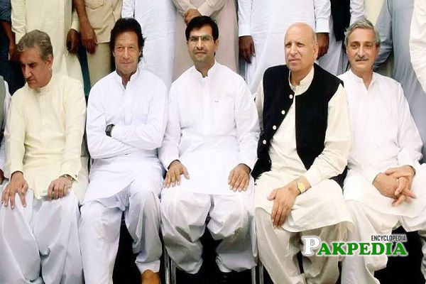 Umar Aftab with the member of PTI