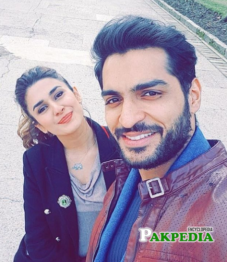 Omer Shehzad with Kubra Khan on sets of JPNA2