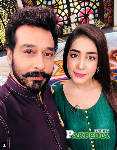 Maryam Tiwana on sets of Salam Zindagi