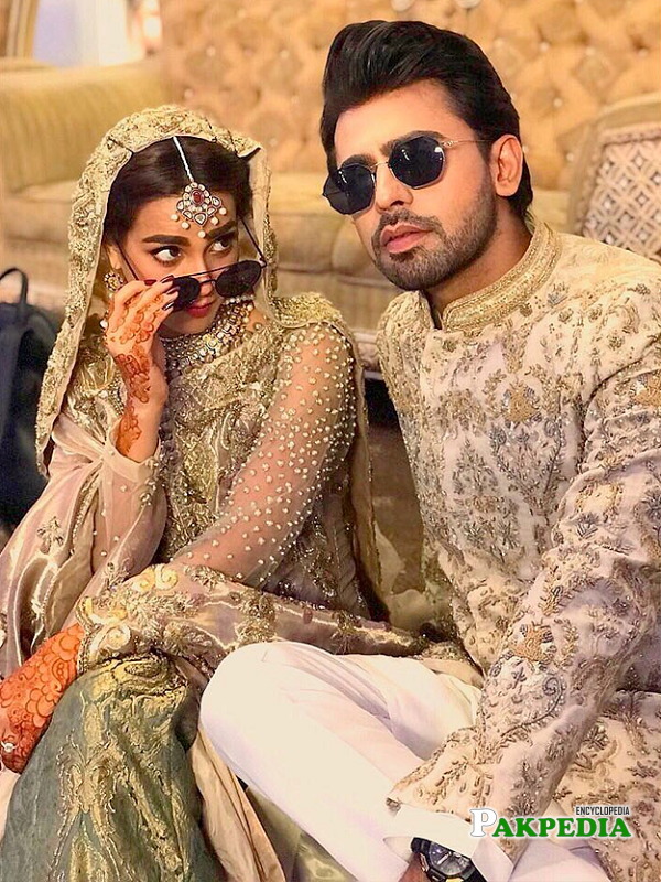 Iqra Aziz with Farhan Saeed on sets of 'Suno Chanda'