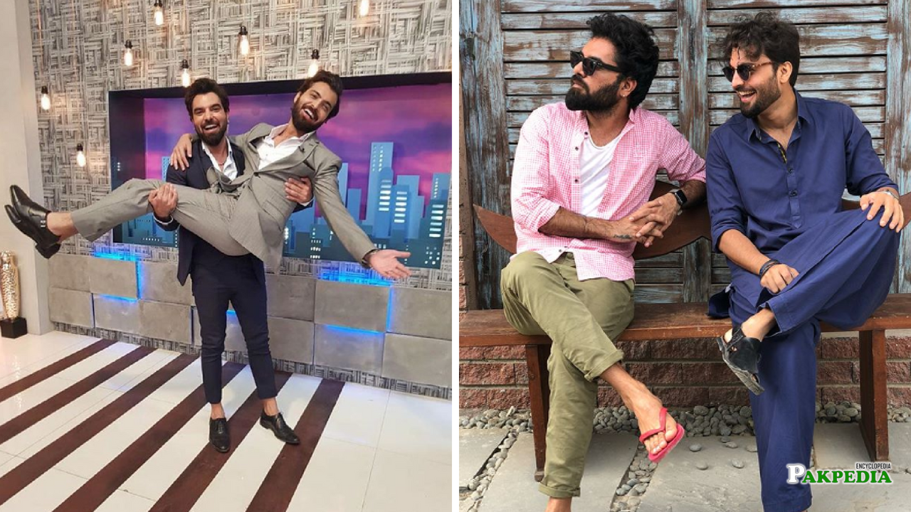 Yasir hussain with his best friend Asad Sadiqui