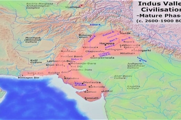 indus valley civilization map