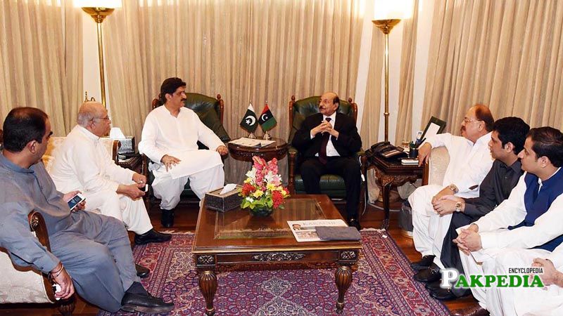 Sindh Chief Minister Syed Qaim Ali Shah submitted his resignation to Governor Dr Ishrat-ul-Ebad Khan at Governor House