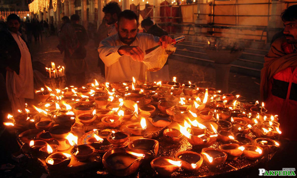 Shrine of Ali Hujwiri Decorated with lights