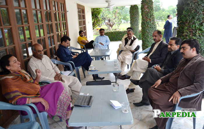 Safdar Ali Abbasi in a party meeting