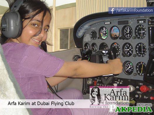 Arfa Karim At Dubai Flying Club