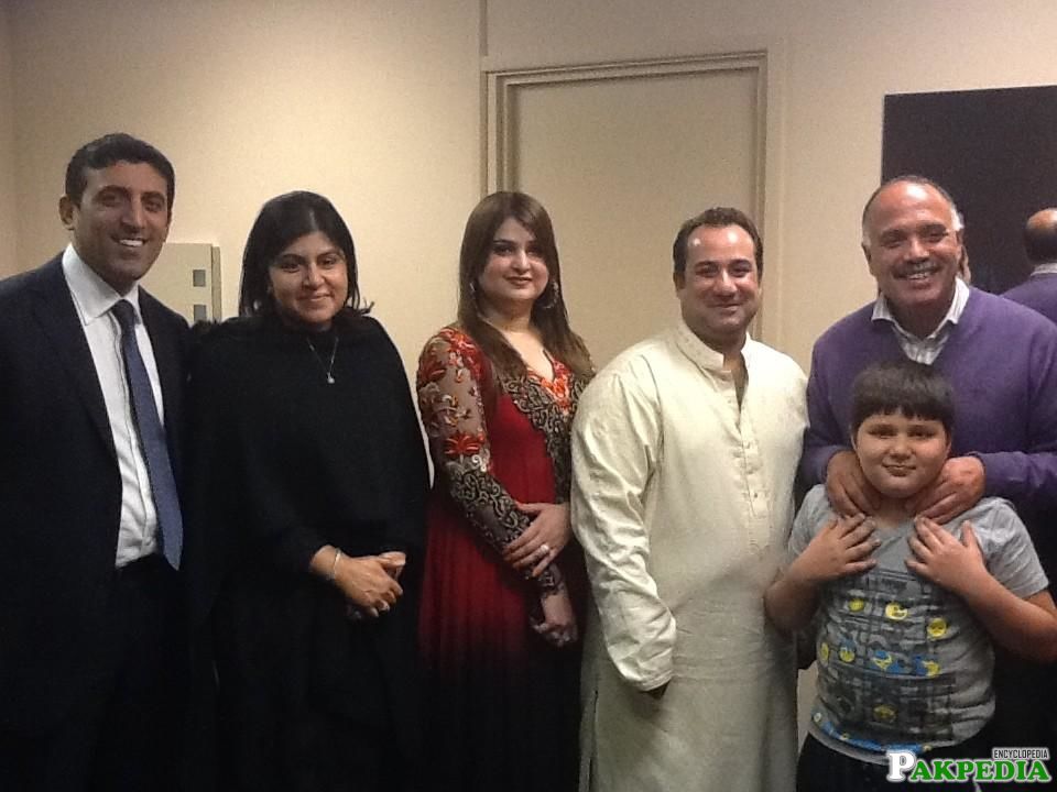 Rahat Fateh Ali Khan Family with Friends
