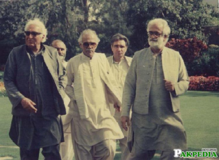 With Akbar Bughti, Abdul Wali Khan