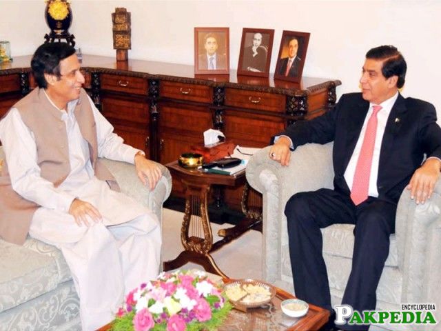 Chaudhry Pervaiz Elahi with Raja Pervaiz Ashraf