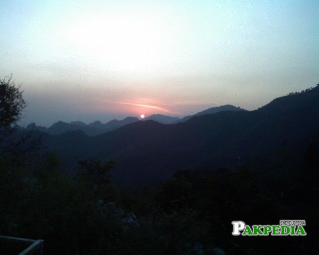 The lovely sunset vista on the Margalla Hills