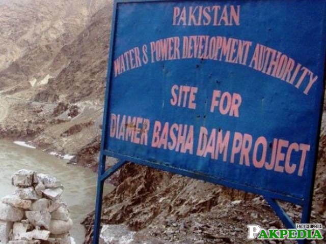 Diamer-Bhasha Dam Sign Board