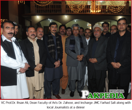 With Local Journalists at a Dinner